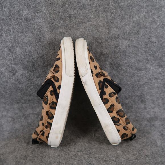 Old Navy Shoes Toddler Kids 9 Slip On Sneakers Casual Leopard Prints Canvas - Picture 8 of 11